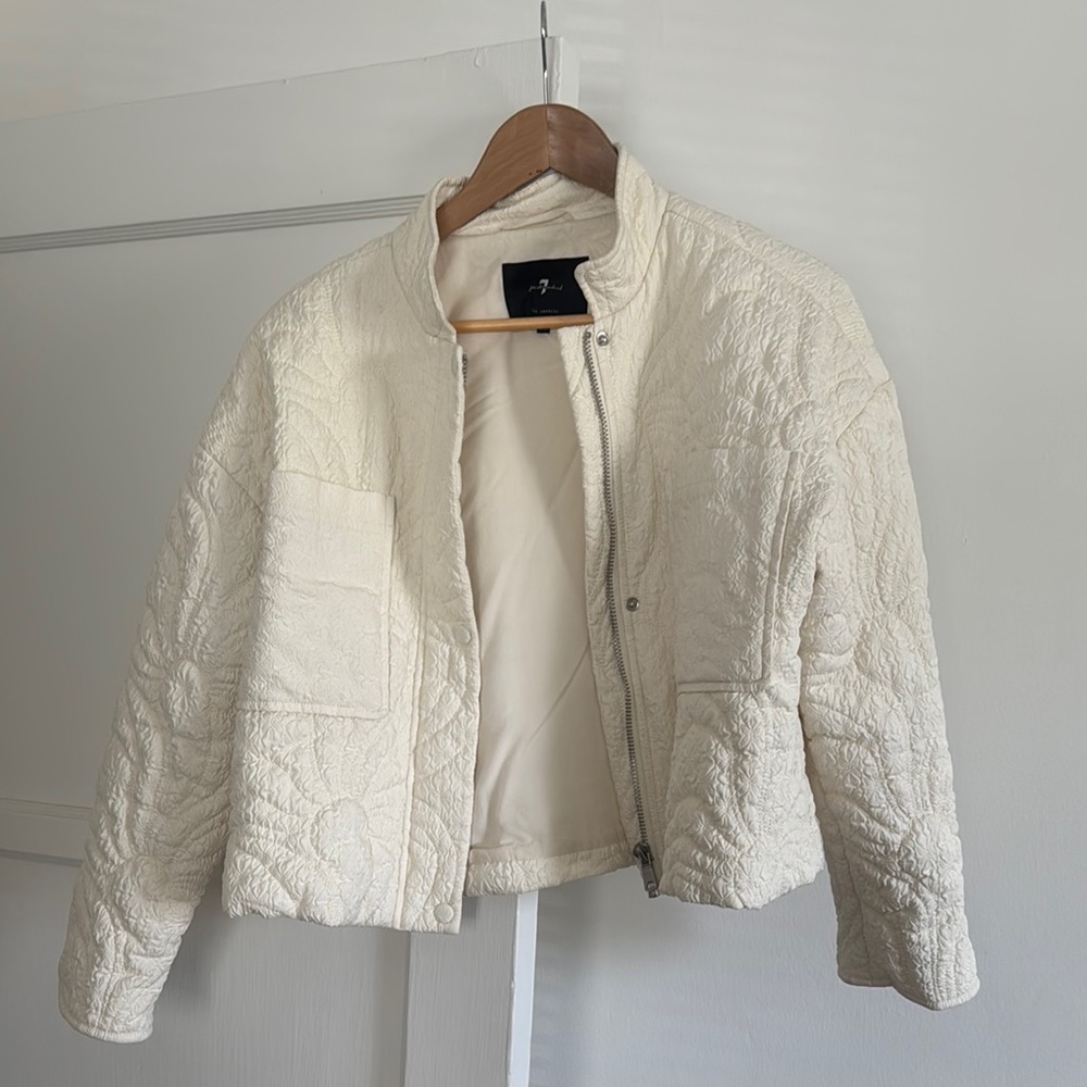 Elegant Cream Quilted Jacket
